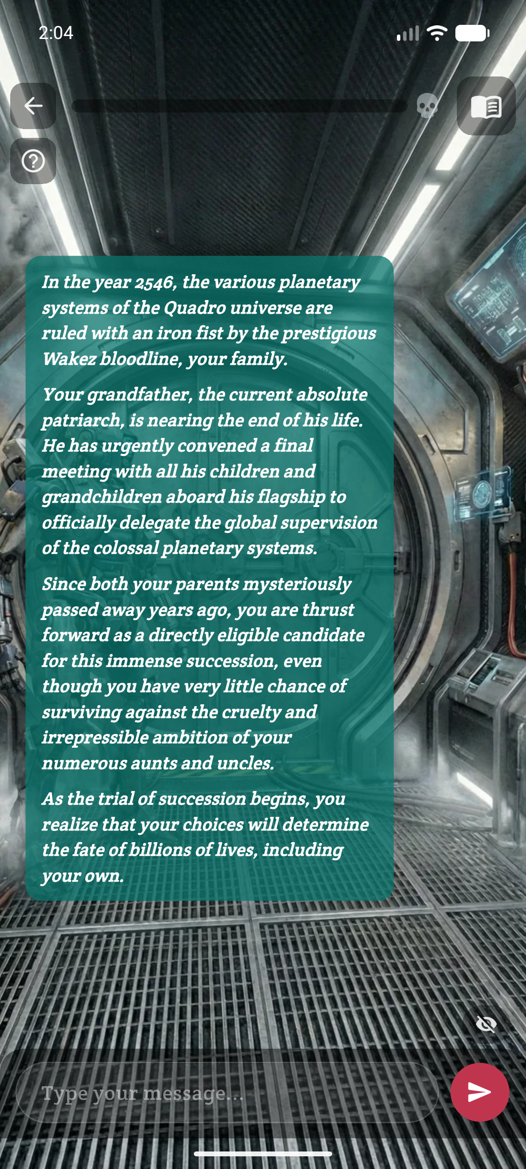 Sci-fi opening sequence