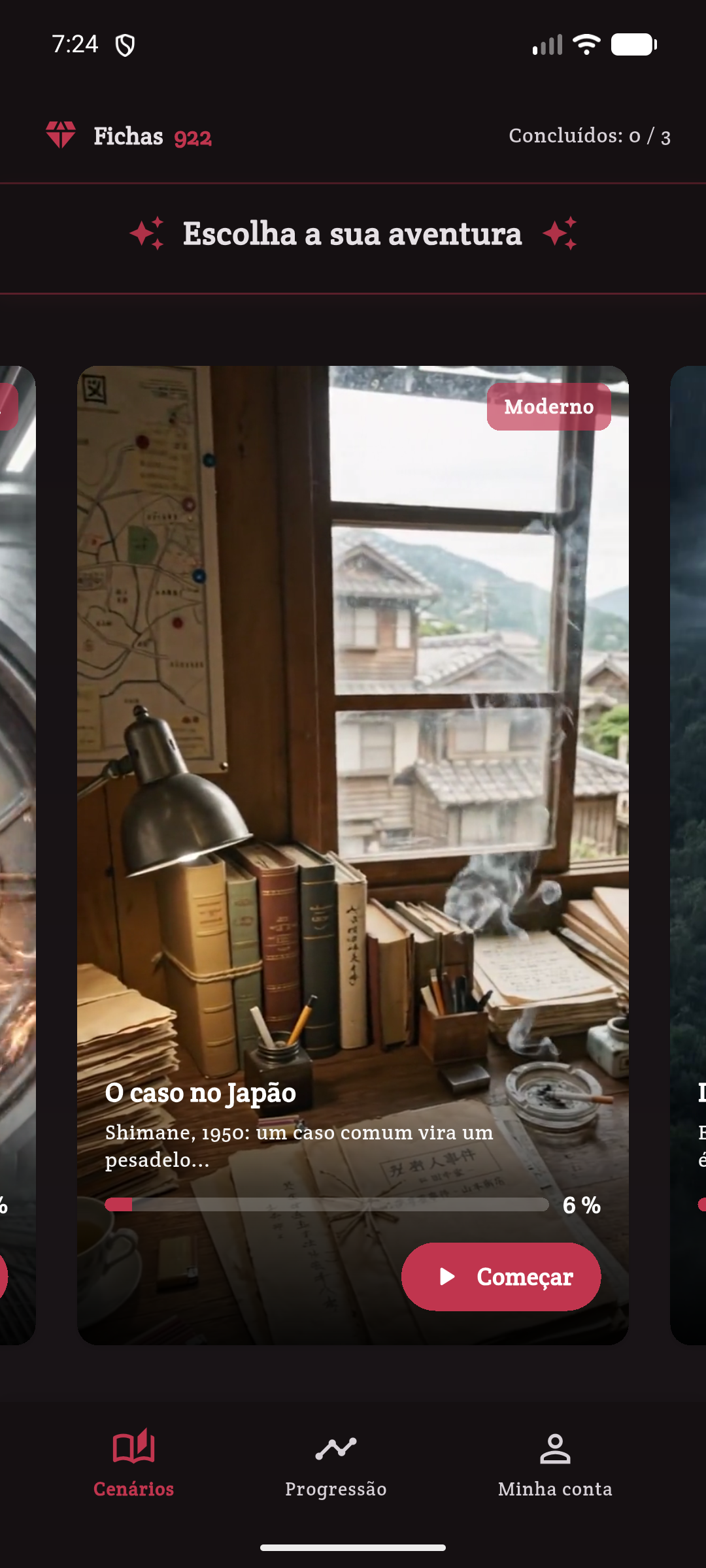 Japan Case — gancho do cenário