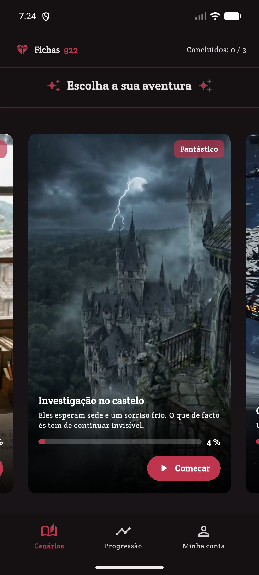Investigação no castelo